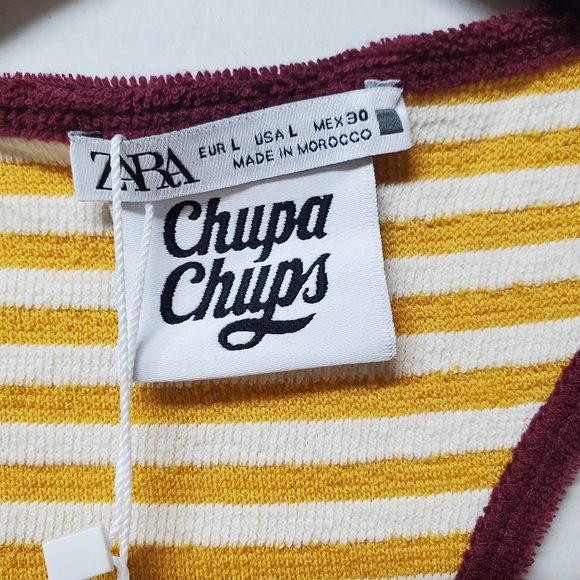 Zara x Chupa Chups Terrycloth Tank Top Sz S New - Picture 5 of 11